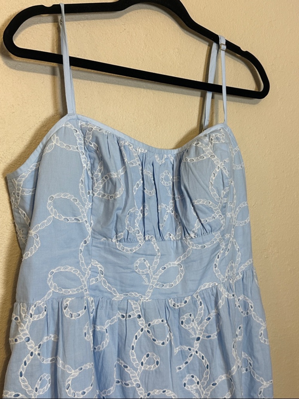 Lilly Pulitzer Pale Blue Eyelet Midi Dress - Picture 5 of 11